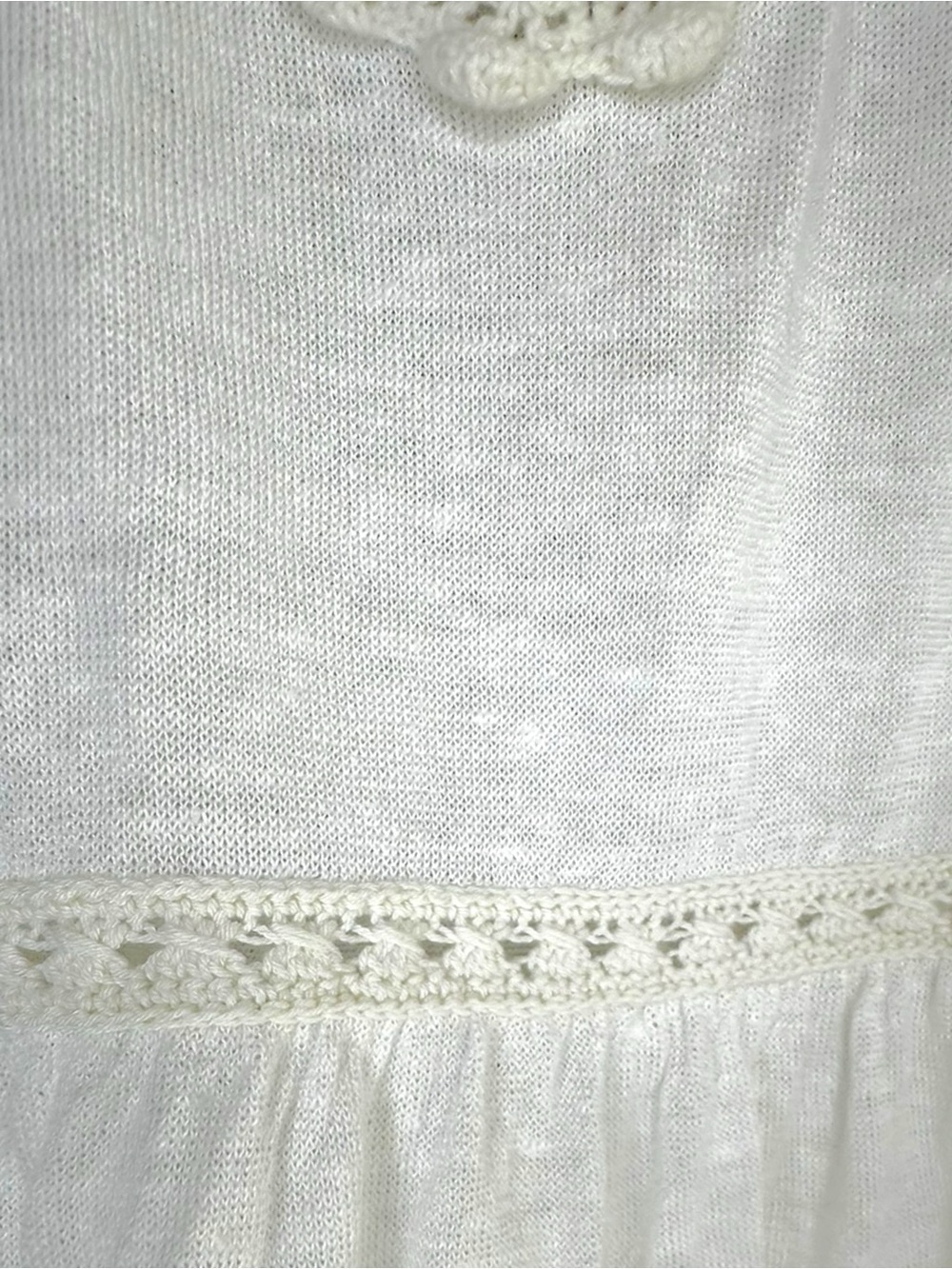 Banana Republic 100% Linen Crochet Knit Lace Peplum Tank Top Size M SUM11 - Picture 8 of 16